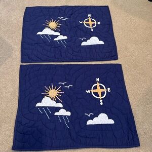 Pottery Barn Kids World Map Quilted Shams (NEW) (set of 2)